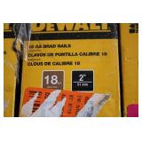 Lot of 5 DeWALT 18 GA Brad Nail Boxes 2"/51mm