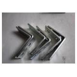 Set of 4 Heavy-Duty Steel Angle Brackets