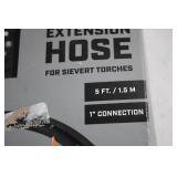Sievert Extension Hose for Torches, 5ft 1" Connection