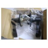 Unopened Black Door Handle Set with Locking Mechanism