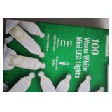 100 Warm White Mini LED Lights with White Wire