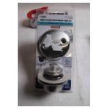 Twist Close Bath Drain Trim Kit with Brushed Nickel Finish