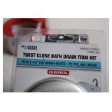 Twist Close Bath Drain Trim Kit with Brushed Nickel Finish