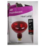 Set of 2 Red 250-Watt Incandescent Heat Lamps