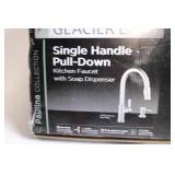 Glacier Bay Single Handle Pull-Down Kitchen Faucet with Soap Dispenser