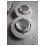 Set of 2 White Recessed Lighting Housings