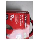 Husky 2 Ft In-Line GFCI Adapter with Ground Fault Protection