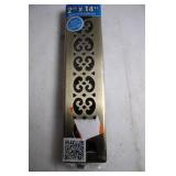 Elegant 2" x 14" Floor Register with Rust-Proof Finish