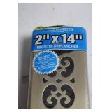 Elegant 2" x 14" Floor Register with Rust-Proof Finish
