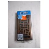 Unopened 4" x 10" Floor Register with Oil-Rubbed Bronze Finish