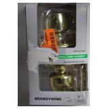 Brandywine Hall and Closet Polished Brass Door Knob Set