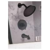 Glacier Bay Single Handle Tub and Shower Set in Matte Black