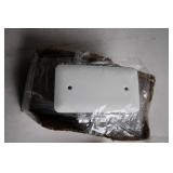 Box of 40 White Electrical Outlet Wall Plates, Rounded Corners