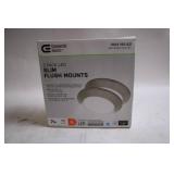 Commercial Electric 2-Pack LED Slim Flush Mounts - Brushed Nickel