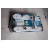 Wright Products White Door Lever with Lock for Storm Doors