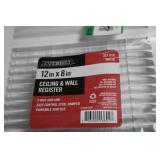 Everbilt 12" x 8" White Ceiling & Wall Register