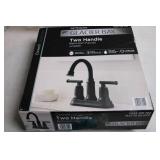Glacier Bay Two Handle Bathroom Faucet in Matte Black