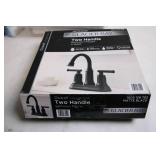 Glacier Bay Two Handle Bathroom Faucet in Matte Black