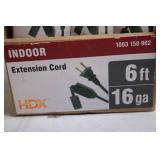 Box of 6 HDX 6ft 16ga Indoor Extension Cords