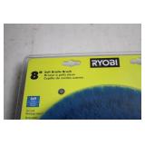 Ryobi 8" Soft Bristle Brush for Light Duty Cleaning