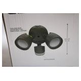 Commercial Electric LED Twin Head Flood Light with Motion Sensor