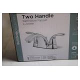 Two Handle Bathroom Faucet Set in Chrome Finish