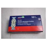 10 Pack of Leviton Plus+ Tamper-Resistant Outlets 15A-125V