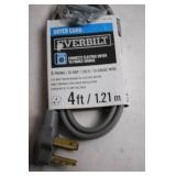 Everbilt 4ft Dryer Cord 3-Prong 30 Amp 250V 10-Gauge Wire