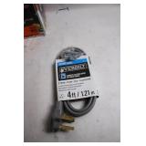 Everbilt 4ft Dryer Cord 3-Prong 30 Amp 250V 10-Gauge Wire
