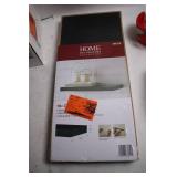 18 in Decorative Shelf with Black Finish and Mounting Hardware