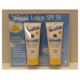 Vacation Classic Lotion, SPF 50, 6 Fluid Ounce Duo and Air Freshener - 2 Pack