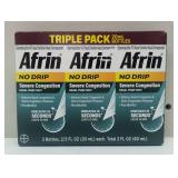 Afrin No Drip Severe Congestion 12 Hour Nasal Pump - 3 Pack
