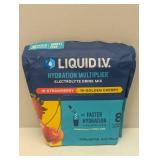 Liquid I.V. Hydration Multiplier, 30 Individual Serving Stick Packs in Resealable Pouch Flavor : Golden Cherry & Strawberry