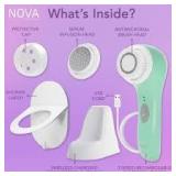 Spa Sciences NOVA Sonic Facial Brush with Antimicrobial Brush Bristles - Mint