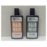 Duke Cannon 2 Pack Hair Wash - Tea Tree & Cedarwood - 2 in 1 Shampoo and Conditioner