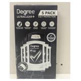 5 Pack - Degree Solid Antiperspirant Deodorant Ultra clear Mens Black+White 2.7oz