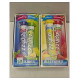 57 Zip Fizz Tubes - 4 Fun Flavors - Citrus/Watermelon/Limon/Blue Raspberry