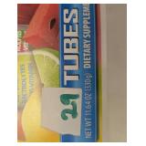 57 Zip Fizz Tubes - 4 Fun Flavors - Citrus/Watermelon/Limon/Blue Raspberry