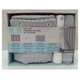 4-piece bath set offers a coordinated solution to upgrade your bathroom decor.