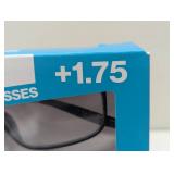 Design Optics by Foster Grant Dax Plastic Rectangle Reading Glasses,3-pack +1.75