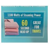 Conair Portable Garment Steamer White GS2WB: Travel-Size Handheld Steamer for Clothes, 1100W, 5-Min Steam, 8