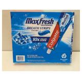 Colgate Max Fresh Cool Mint Toothpaste with Mini Breath Strips, 7.3 oz, 4-Pack, Whitening and Cavity Protection