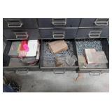 Cabinet of Drawers with Contents - Bulbs, Small Electrical