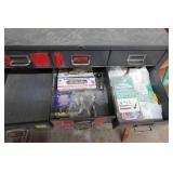 Cabinet of Drawers with Contents - Bulbs, Small Electrical