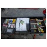 Cabinet of Drawers with Contents - Bulbs, Small Electrical