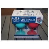 Set of 2 Stainless Steel Wine Tumbler with Removable Stem