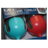 Set of 2 Stainless Steel Wine Tumbler with Removable Stem