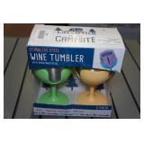 Set of 2 Stainless Steel Wine Tumbler with Removable Stem