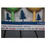 Set of 2 Stainless Steel Wine Tumbler with Removable Stem