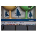 Set of 2 Stainless Steel Wine Tumbler with Removable Stem